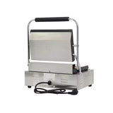 Commercial Panini Press With Grooved Grill Sandwich Maker Machine Electric Contact Grill Single (Large Smooth Top&Bottom)