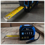 4-in-1 Laser Tape Measure with Laser Level Crosshairs |130ft/40m Laser Distance+16ft/5m AutoLock Tape |Backlit LCD Display (Ft/Inch/M/mm) |for DIY,Construction, Interior Design (Blue/131Ft)