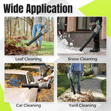 Leaf Blower Cordless, 2 x 4.0Ah with Battery and Charger, 5 Speed & Turbo Mode 650CFM 180MPH Blowers for Lawn Care, Lightweight Electric Leaf Blowers for Lawn