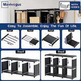 Mavivegue Bookcase, 18-Cube Extra Large Book Shelf, DIY Cube Storage Organizer for Bedroom, Living Room, Home Office - Black