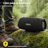 Tribit StormBox Lava Portable Bluetooth Speaker, 80W Loud Wireless Speaker, 24H Playtime, IP67 Waterproof, Bluetooth 5.4, Custom EQ, XBass, Built-in Mic, TWS Pairing for Camping/Beach/Party/Outdoor