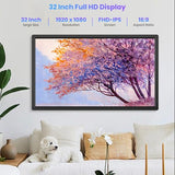 64GB 32" Large Digital Picture Frame, Uhale WiFi Electronic Photo Frames with 1920 x 1080 FHD IPS Screen