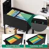 Letaya Mobile File Cabinet with Lock-Rolling Filing Cart with Wheels-Hanging