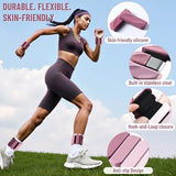 INDEPANDIA Wrist & Ankle Weights for Women and Men, 2lbs Pair Adjustable Silicone Weighted Bangles for Arm & Leg Workouts, Gradient Rose Mauve