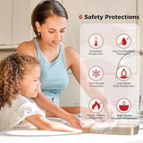 CAMPLUX Climatech 7 Tankless Water Heater Gas Indoor 6.86 GPM Up to 7.6 GPM, 170,000 BTU On Demand Instant Tankless Hot Water Heater Natural Gas, Indoor Installation, White, CA686W