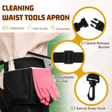 Large Cleaning Caddy Bag with Detachable Trolley, Handles and Shoulder Strap for Cleaners Housekeepers