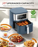 Nuwave Brio Plus 6-in-1 Air Fryer, 7-Qt Large Capacity, 50°F–400°F Precise Temp Control, Non-Toxic PFAS-Free Nonstick, Air Fry, Bake, Roast
