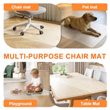 Clear Chair Mat for Hard Floors, Heavy Duty Anti-Slip Plastic Mats Wood/Tile Protector for Rolling Chair