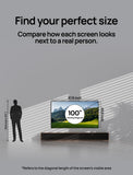 AWOL VISION 100-inch Projector Screen Fixed Frame, 1.3 dB Peak Gain, The Perfect Combo with LTV-2500, 80% Picture Quality Improved, 4K / 8K Ultra HD, Active 3D Wall Mount Projector Screen, MW-100