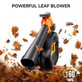 AIVOLT 40V Cordless Leaf Blower and Vacuum Mulcher Combo, Portable Leaf Vacuum Cordless with 40L Bag, Brushless Motor, 2 * 4.0Ah Batteries for Effortless Lawn Cleanup