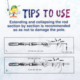 WIDDEN 2 Pack Kids Fishing Pole, Portable Telescopic Kids Fishing Poles Set for Boys and Girls, Fishing Rod and Reel Combo Kit with Tackle Box, and Fishing Net, Best Fishing Pole for Toddler Youth