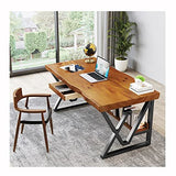 Solid Wood Computer Desk and Chair Set for Home Office Writing and Reading