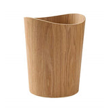 BISOZER Wood Trash Can, Round Stackable Wastebasket, Natural Garbage Recycling Bin for Bathrooms, Powder Rooms, Kitchens, Home Offices (B-Light Wood)