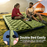 KASBAH Camping Sleeping Pad,Extra Wide 6 inch Thick Inflatable Sleeping Pads with Built-in Foot Pump and Pillow,Ultralight Camping Mat Gear for Outdoor Hiking,Camping