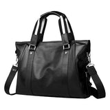 Handbag Men's Genuine Leather Bag Horizontal Inscription Laptop