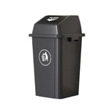 LHHAIUA Ground Trash Can Commercial Products Trash Outdoor Waste for Construction Restaurants Office Warehouse Modern(70x41x41cm)
