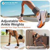 SE7EN Magnetic Ankle Weights for Women & Men | Set of 2 Weights (1 lb Each) | Adjustable Size Silicone Wirst & Leg Weights for Pilates, Yoga, Pool, Gym