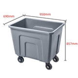 Commercial Laundry Cart, Heavy-Duty Plastic Linen Trolley for Hotel Housekeeping