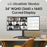 LG 34WR55QK-B 34-inch UltraWide WQHD (3440 x 1440) Curved Computer Monitor
