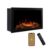 Modern Ember Highmark Traditional 26 Inch Built-in Smart Electric Fireplace Insert | Alexa/WiFi Enabled - Remote Included | Electric Firebox Heater with Multi-Color Flames | 1500W