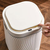 BXFIRS Intelligent Garbage Bin ABS Living Room Bedroom Kitchen Automatic Sensing Storage Trash Cans(D,23 * 23 * 32.5CM)