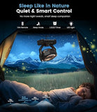 Camping Fan Rechargeable, 60H Long-Lasting Battery Powered Fan - 4 Speeds, 3 Light, Timer, Sleep Mode, Hook, Portable Fans for Camping Gear, Travel Essentials, Tent, RV, Outdoor, Garage, Emergency