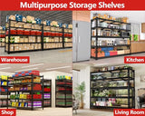 PrimeZone 60" W X 24" D X 72" H Heavy Duty Garage Storage Shelves, 3000 LBS