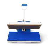 Manual Heat Press 110V 1.87HP/1400W - Teflon-Coated Aluminum Heating Plate, Iron Worktable, High Pressure for Heat Transfer