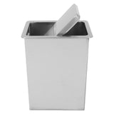 Wakauto Stainless Steel Countertop Trash Can Swing Lid Built-in Kitchen Bin