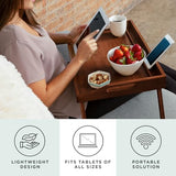 Bamboo Bed Tray with Phone Holder, Extra Large Lap Desk for Laptops up to 17.3 Inches