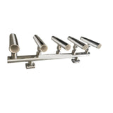Adjustable Stainless Steel 5-Rod Holders Marine Boat Fishing Rail Mount Accessories