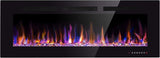 Xbeauty 50 inch Wall Mounted Recessed Electric Fireplace Insert, Ultra-Thin Lightweight LED Flush Mount Linear Fireplace Heater, Fit 2x4&2x6 Stud w/Touch Screen,Remote Control,750W-1500W,Black