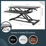 Standing Desk Converter - 32 Inch Adjustable Sit to Stand Up Workstation, Particle Board