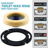 MENNTY Toilet Flange with Wax Ring Kit for 3 or 4 Inch Pipes