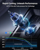 V12 Ultra Laptop Cooling Pad with Smart Software Control, RGB Gaming Laptop Fan Cooler Stand, 5.5" Turbo Fan