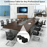 15FT Large Conference Table, 16-18 Person Rectangular Office Meeting Table
