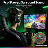 Switch & Mac, Dual-Mode 2.4GHz & Bluetooth Gaming Headphones with Microphone