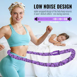 SOHIDAS Soft Hula Hoop for Adults 3.3lb Weighted Hula Hoops for Women Weight Loss Pilates Equipment Infinity Hoop Soft Spring Weighted Hoop, Purple