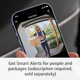 Battery Doorbell, Head-to-Toe Video, Live View with Two-Way Talk, and Motion Detection & Alerts (2024 release), Satin Nickel Ring