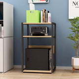 PXIWDAN Printer Stand Removable Printer Stand Office 3-Layer Fax Machine Scanner Shelf Living Room with Non-Slip Feet for Office(E)