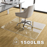Office Chair Mat for Carpet or Hardwood Floor 42" x 42" Clear Chair Mats for a Smooth Glide and Easy Roll On/Off