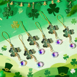 6 Pcs Shamrock Ornaments St Patrick's Day Tree Hanging Decor