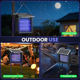 ZETAWALE Solar Bug Zapper Outdoor Mosquitos Zapper Solar Powered Bug Zapper Outdoor Camping Fly Control for 2000 sq.ft Waterproof Fly Killer Solar Mosquito Zapper for Garden Lawn and Back Yard (10W)