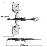 OBIOCKIDAY 3D Metal Puzzle for Adults, Steampunk Bloodthirsty Aurora Dragon 3D Metal Model Kit with Stand, 3000+PCS Dragon 3D Puzzle Kit Jigsaw Animal DIY Craft Gift