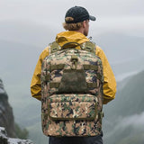 aiGear 50L Military Tactical Backpack 3 Days Assault Pack Large Day Backpack for Men Molle Army Bug Out Bag Waterproof Heavy Duty Hiking Trekking Rucksack - Green Camo