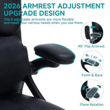 400lbs Ergonomic Executive Office Chair, High Back PU Leather Home Desk Chair with 3D Flip Armrests, Lumbar Support, Pocket Spring Cushion, Swivel Rolling Big and Tall Chair for Home Office Gaming