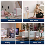 Jafanda Air Purifier for Home Bedroom 780sq ft, HEPA & Activated Carbon, Air Cleaner with Fragrance Sponge & Nightlight, Pink