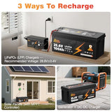 24V 100Ah LiFePO4 Lithium Battery, Deep Cycle Marine Trolling Motor