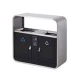 uP9sF2mD Outdoor Garbage Can Outdoor Trash Can Metal Waste Bin for Commercial Outdoor Trash Can