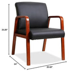 Lorell Guest Chair, Black/Cherry